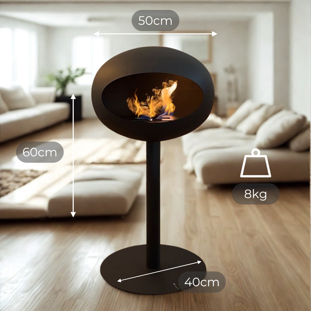 LUMORA ONE | Scandinavian Free-Standing Ethanol Fireplace