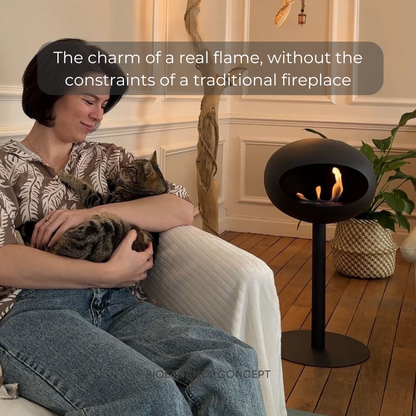 LUMORA ONE | Scandinavian Free-Standing Ethanol Fireplace