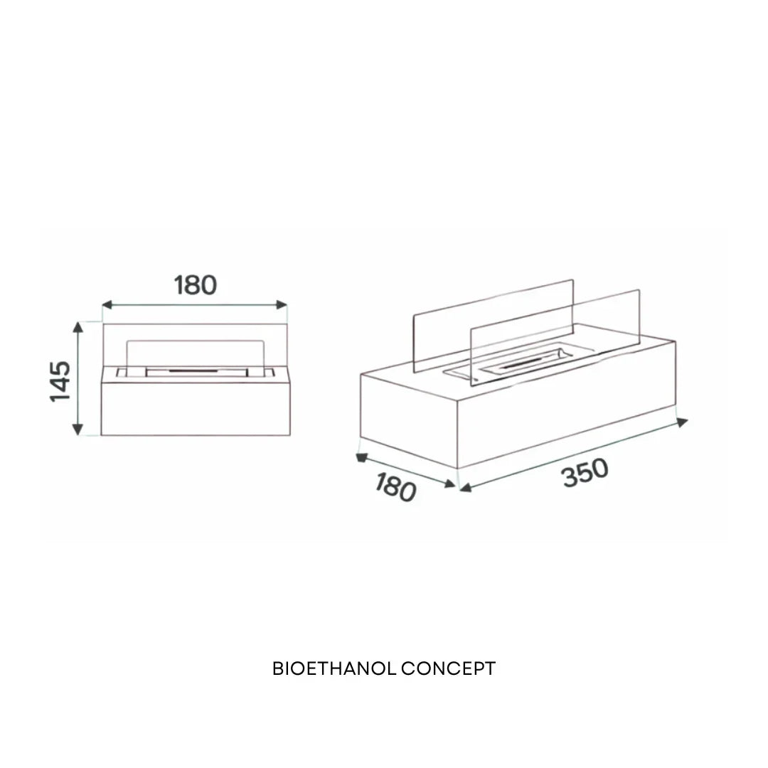 FRAME ONE | Free-Standing Bioethanol Fireplace