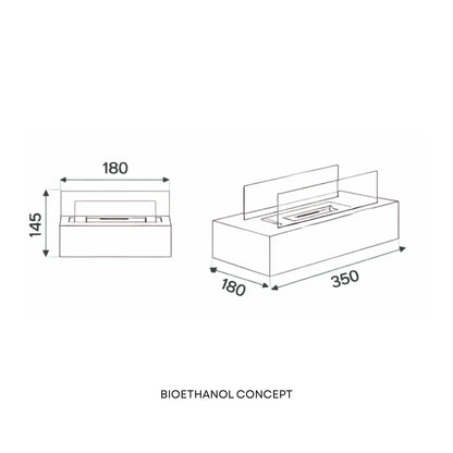 FRAME ONE | Free-Standing Bioethanol Fireplace