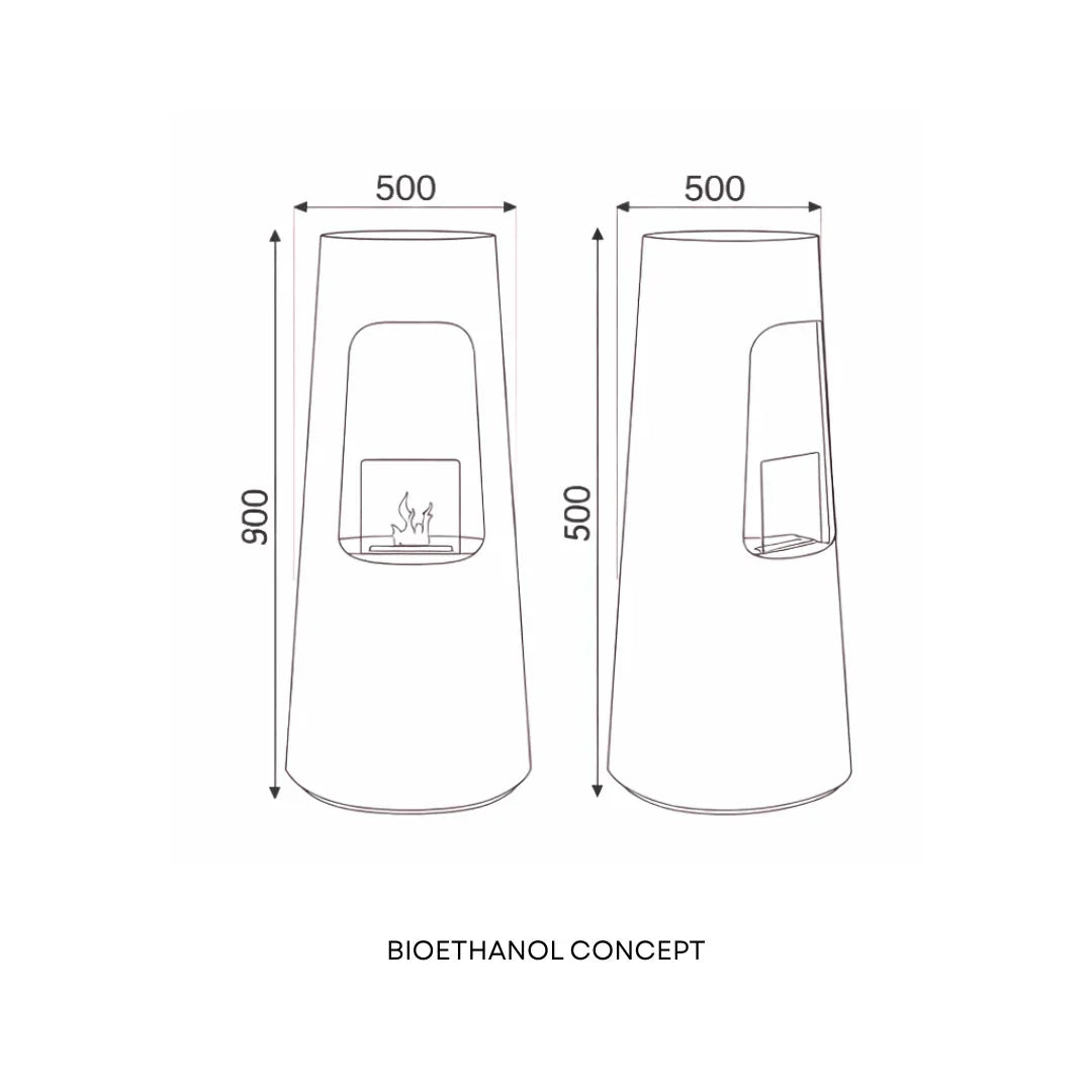 HALO ONE | Free-Standing Bioethanol Fireplace